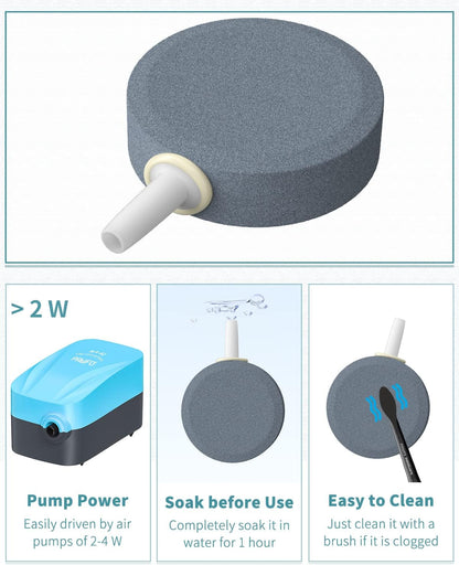 Pawfly aquarium air stone set producing dense micro bubbles