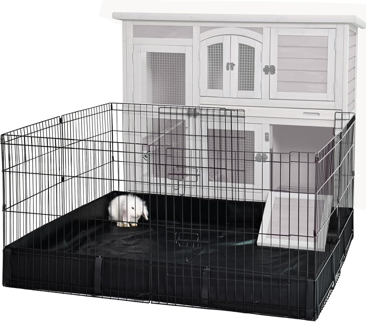 GUTINNEEN Rabbit Pet Playpen Bunny Run Extension Indoor Small Animal Pen (Playpen Only) - Image 1