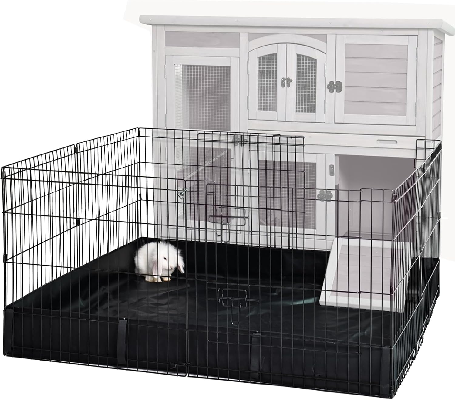 GUTINNEEN Rabbit Pet Playpen Bunny Run Extension Indoor Small Animal Pen (Playpen Only) - Image 1