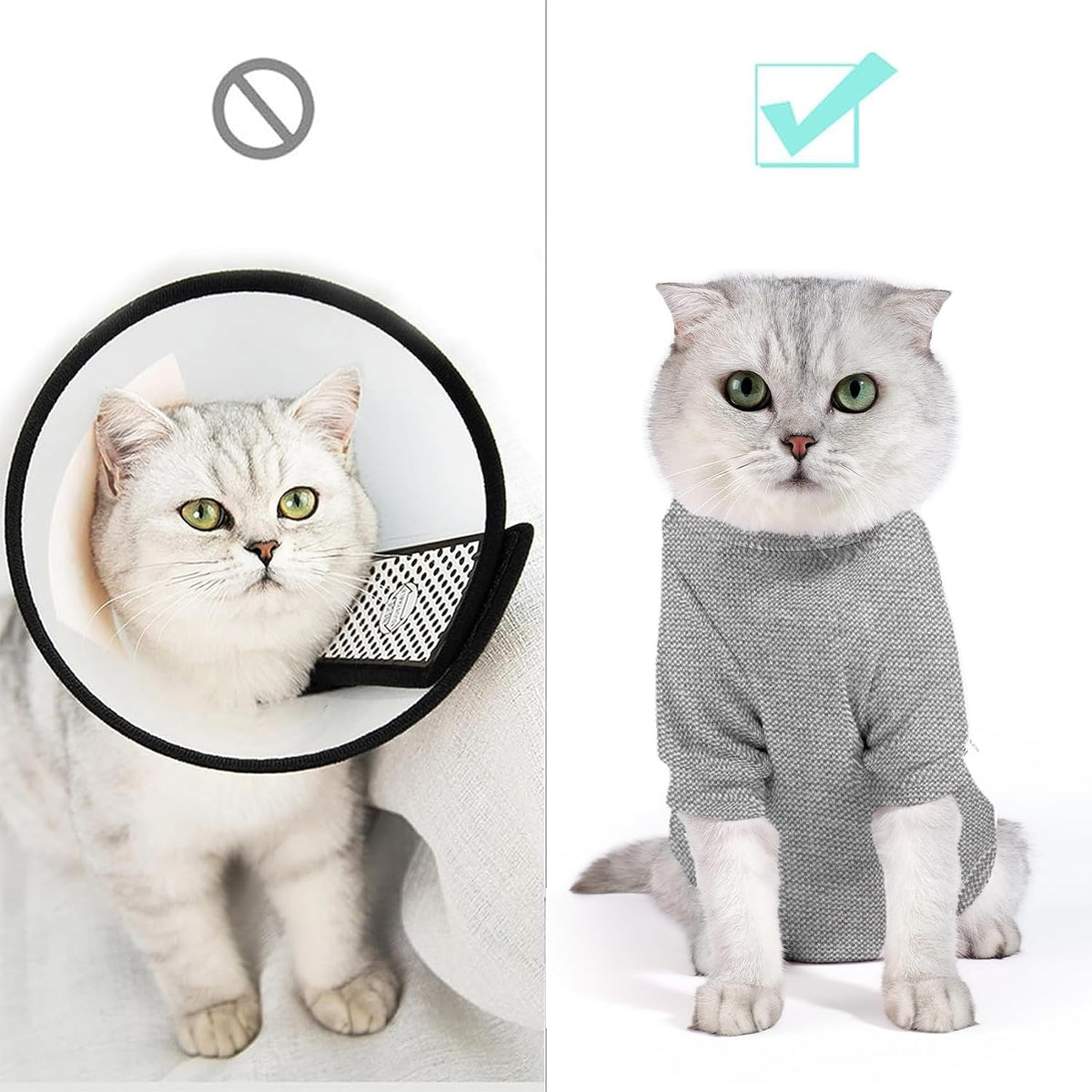 Close-up of Dotoner post operative cat pajamas showing the premium breathable fabric and high elastic material.