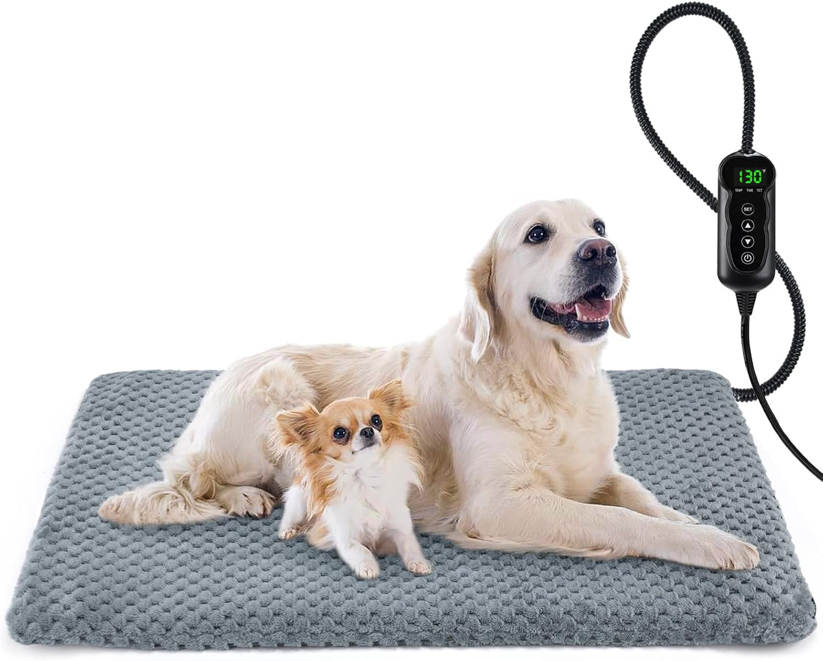INVENHO Heated Cat Bed, Waterproof Adjustable Temperature Dog Cat Heating Pad with Timer, Indoor Pet Heating Pad for Cats Dogs Electric Pads for Dogs Cats, Pet Heated Pad (S: 18" x 16") - Image 12