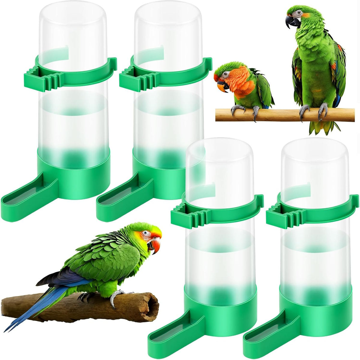 Lamoutor plastic bird water feeder front view