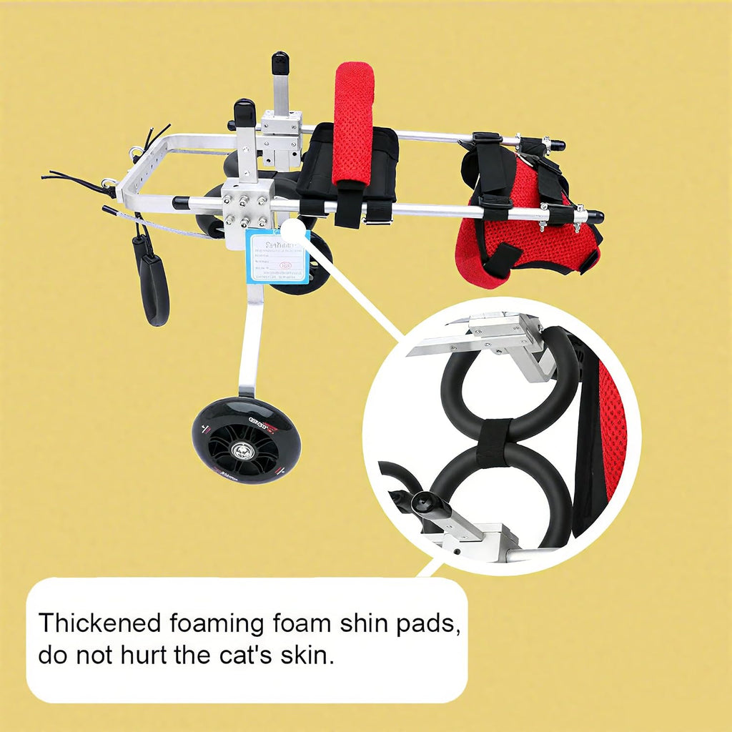 Adjustable height settings on Tosphu cat mobility aid