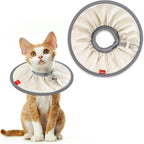 Agape Summer Soft Cat Cone, Lightweight Collar to Stop Licking & Scratching | Comfy Adjustable Cat Elizabethan Collar for After Surgery and Neuter Recovery, Water-Repellent Neck Cone for Cats & Kittens - Image 13