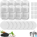 Yoihabv 8 set dog water fountain replacement filters front view