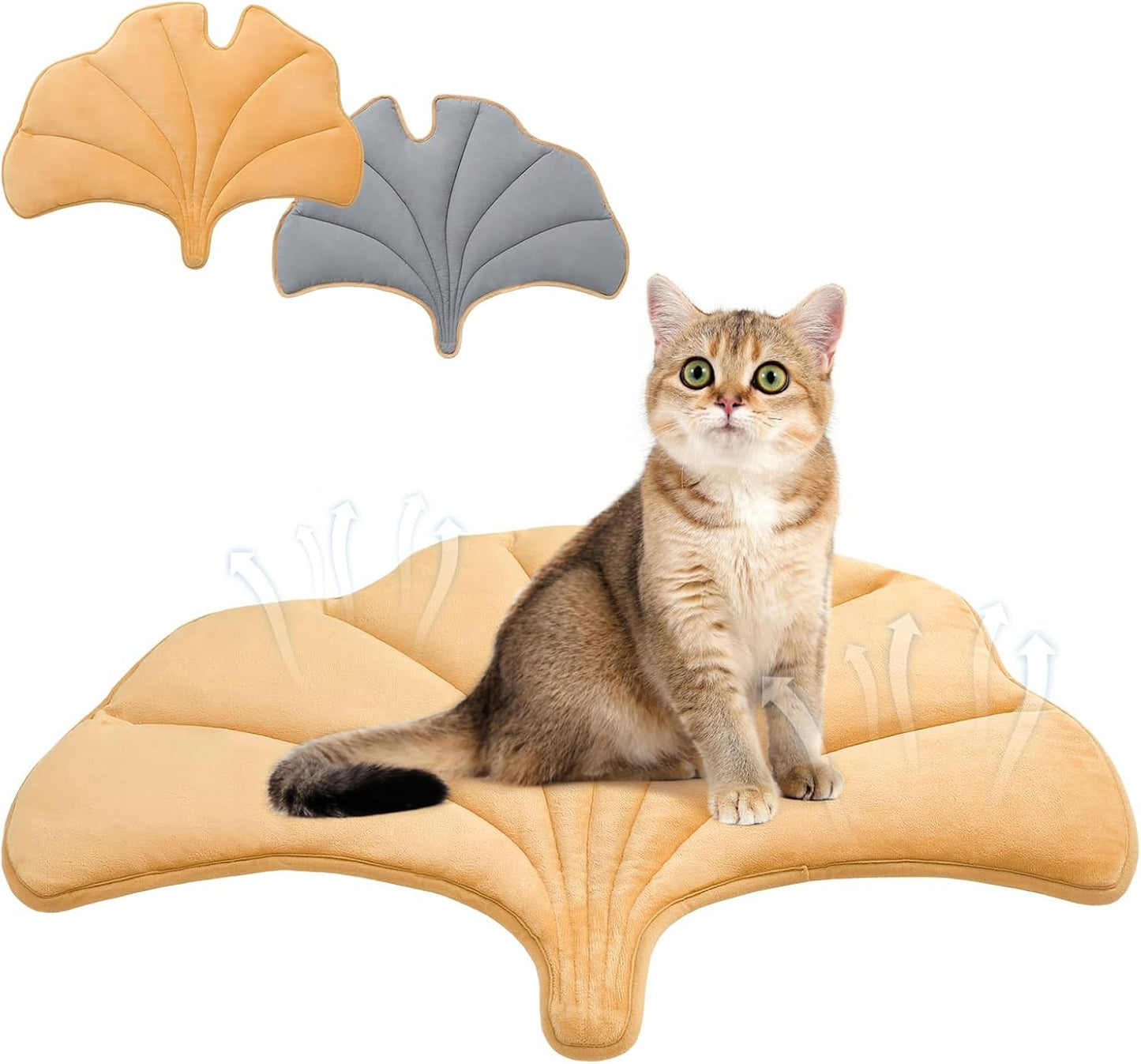 KOOLTAIL Cat Cooling Mat, Upgraded Two Sided Cooling Pad for Dogs Cats Puppy, Soft Summer Pet Sleeping Blanket Kennel to Keeping Cool, Washable Dog Mats for Crate Sofa Bed Outdoor Indoor, Leaf Shaped - Image 12