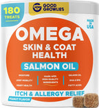 Omega 3 Fish Oil for Dogs (180 Ct) - Skin & Coat Chews - Dry & Itchy Skin Relief + Allergy Support - Shiny Coats - EPA&DHA Fatty Acids - Natural Salmon Oil Chews Promotes Heart, Hip & Joint Support - Image 13