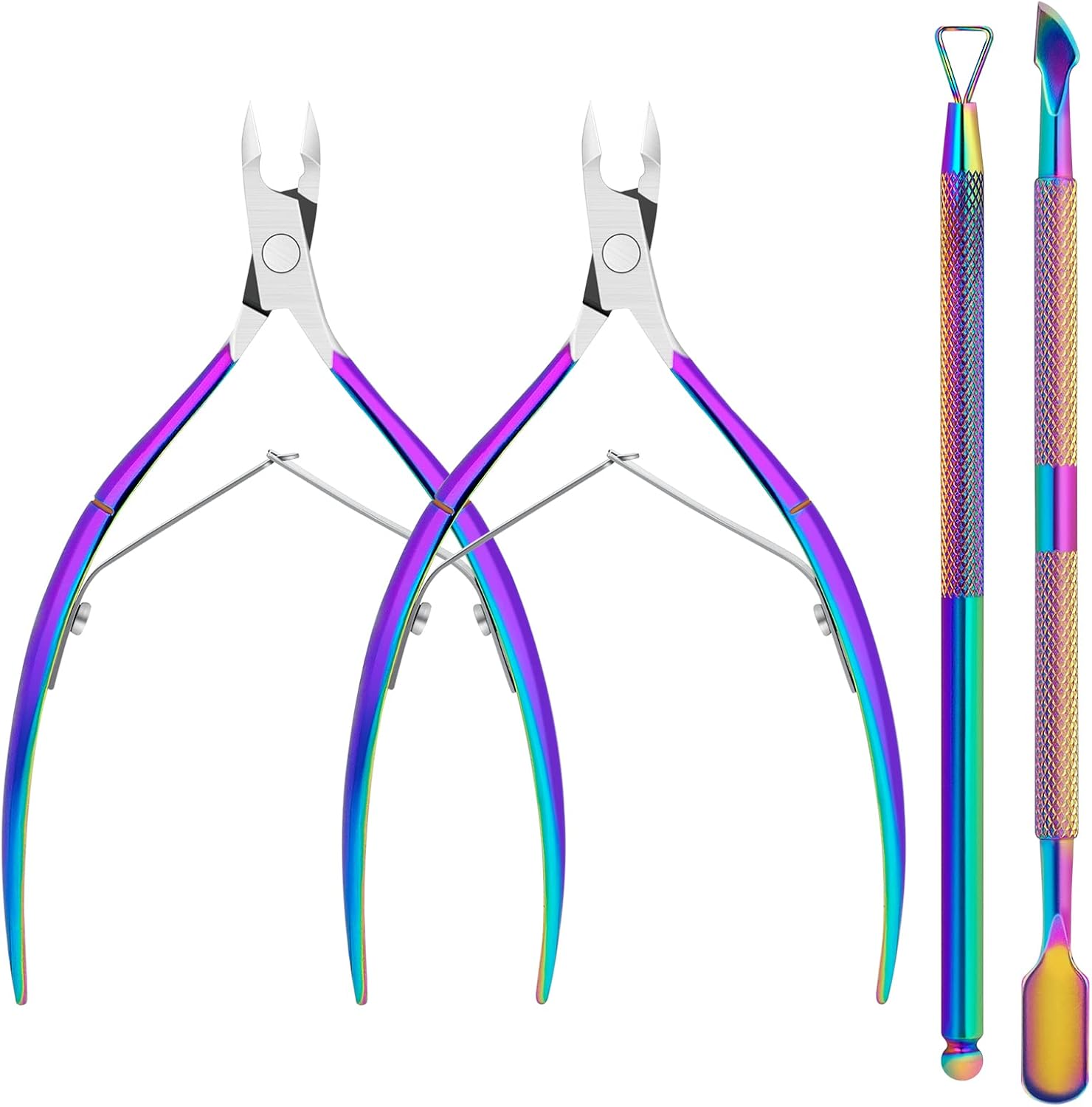 Hifau professional cuticle trimmer and pusher set front view