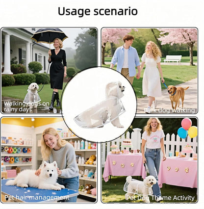 Bubble-Fly clear dog slicker showing the breathable air mesh lining interior design