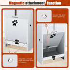 Close up view of the GADFISH dog feeder inner magnetic slanted plate structure for mess free eating