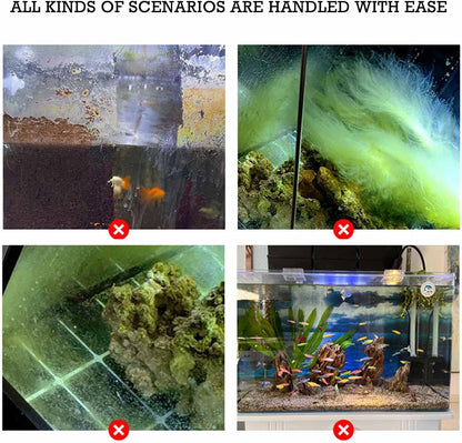 Humyeam fish tank cleaning brush set showing the hanging hole for convenient storage.