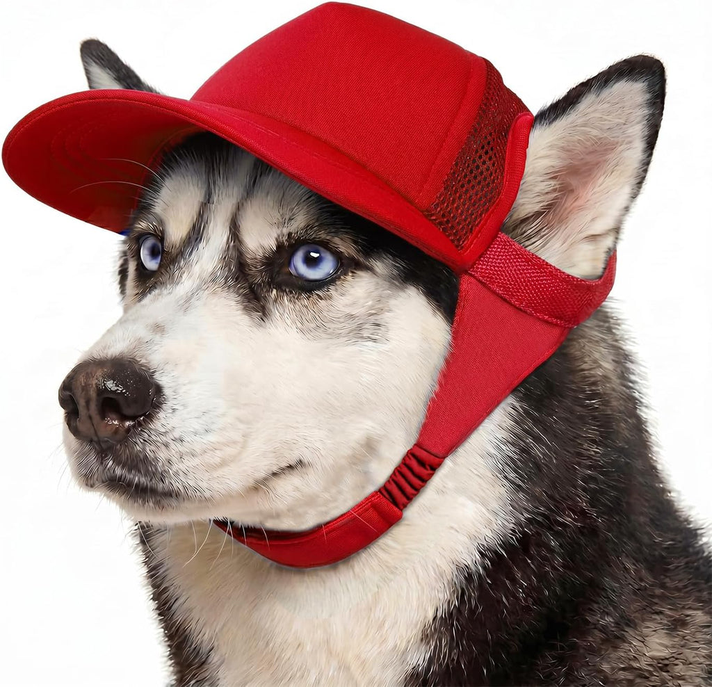 Tuff Pupper dog baseball cap red front view