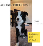 ADOGINTHEHOUSE personalized bat shape dog nameplate on collar accessory