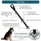 Dog Doorbell for Potty Training, Adjustable Length with 7 Extra Loud Bells, Black Nylon Strap with Metal Bells, 31-33 Inches - Image 9