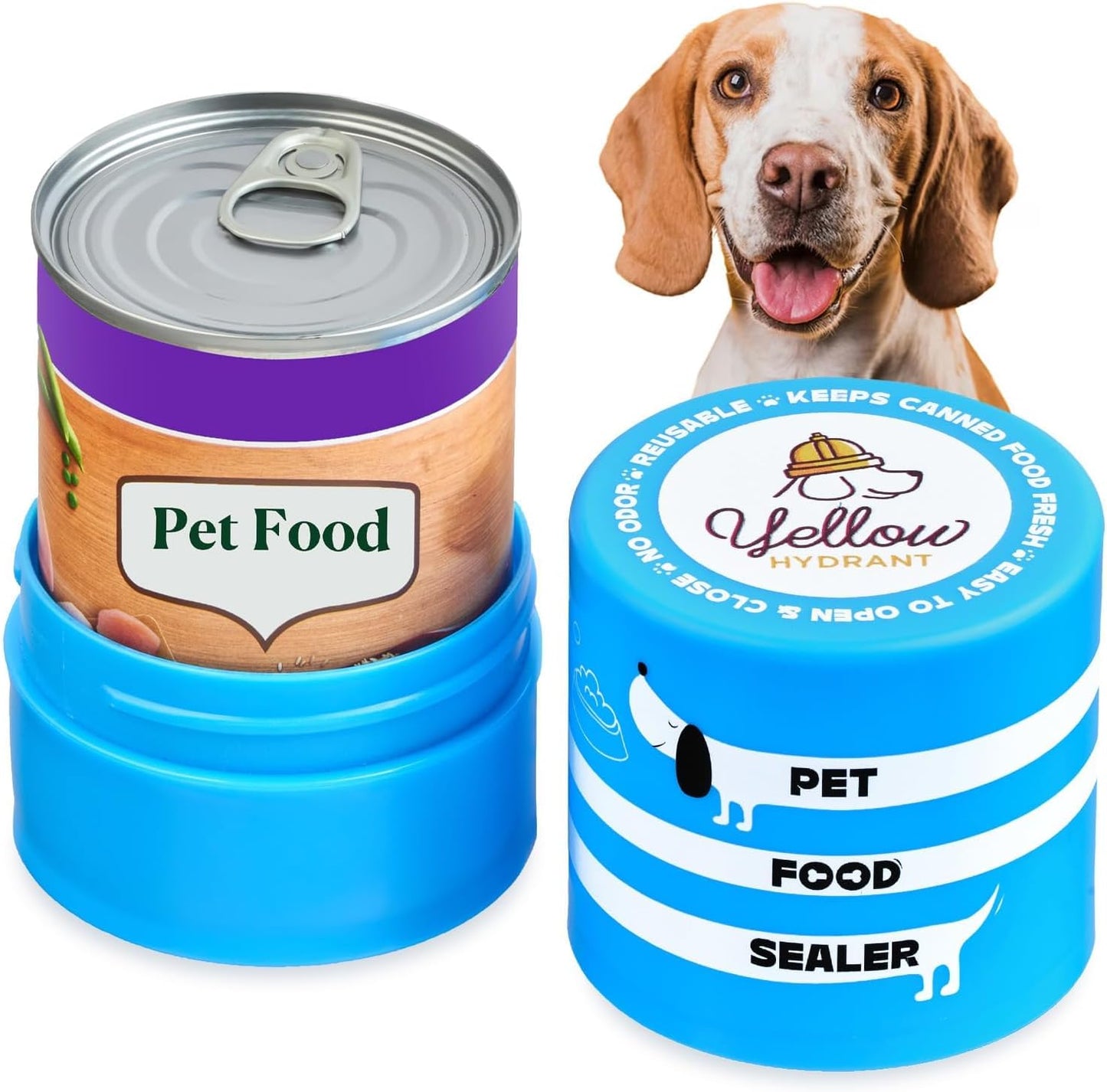 The Original Canned Dog Food Storage Container Patent Pending Reusable Airtight Can Cover Pet Food Sealer - Keeps Dog Food Can Fresh in the Fridge, Eliminates Odor, Easy to Use - Image 9