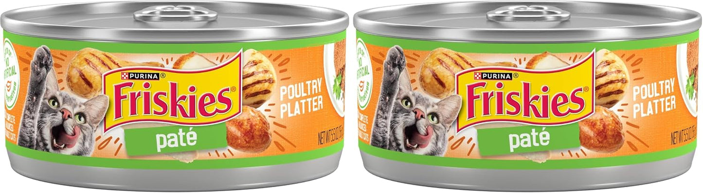 Purina Friskies Wet Cat Food Pate, Poultry Platter - (Pack of 24) 5.5 oz. Cans - Image 10
