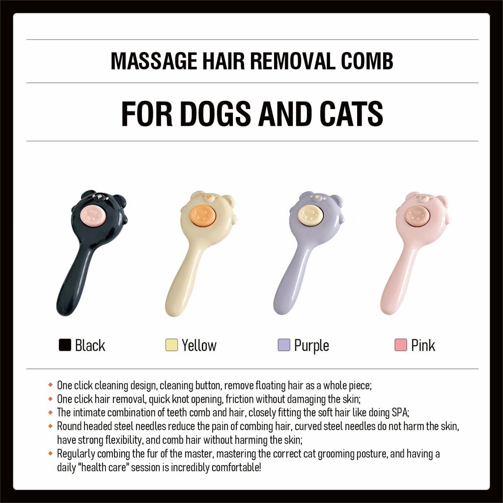 Set Pet pet grooming brush for cat and dog maintenance