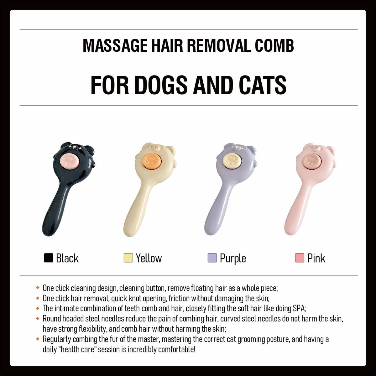 Set Pet pet grooming brush for cat and dog maintenance