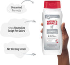 Professional grade unscented dog bathing product for neutralizing tough wet dog odors effectively.