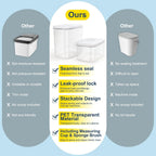 Leawalk BPA-free plastic food storage with side handles