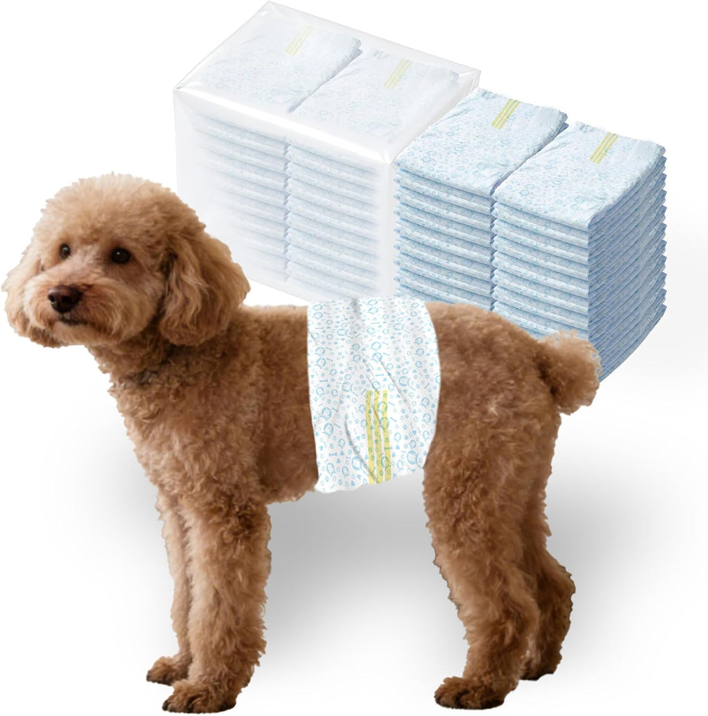 MCJAOHJG male dog diapers front view package of disposable wraps