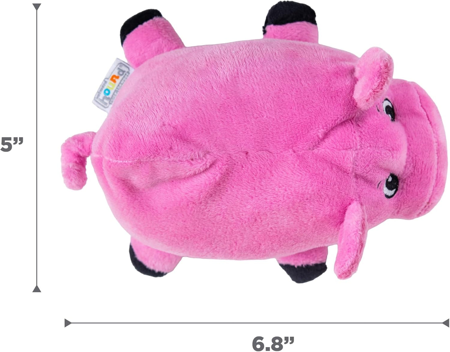 Outward Hound small breed pet toy showcasing the unique grunt squeaker placement.