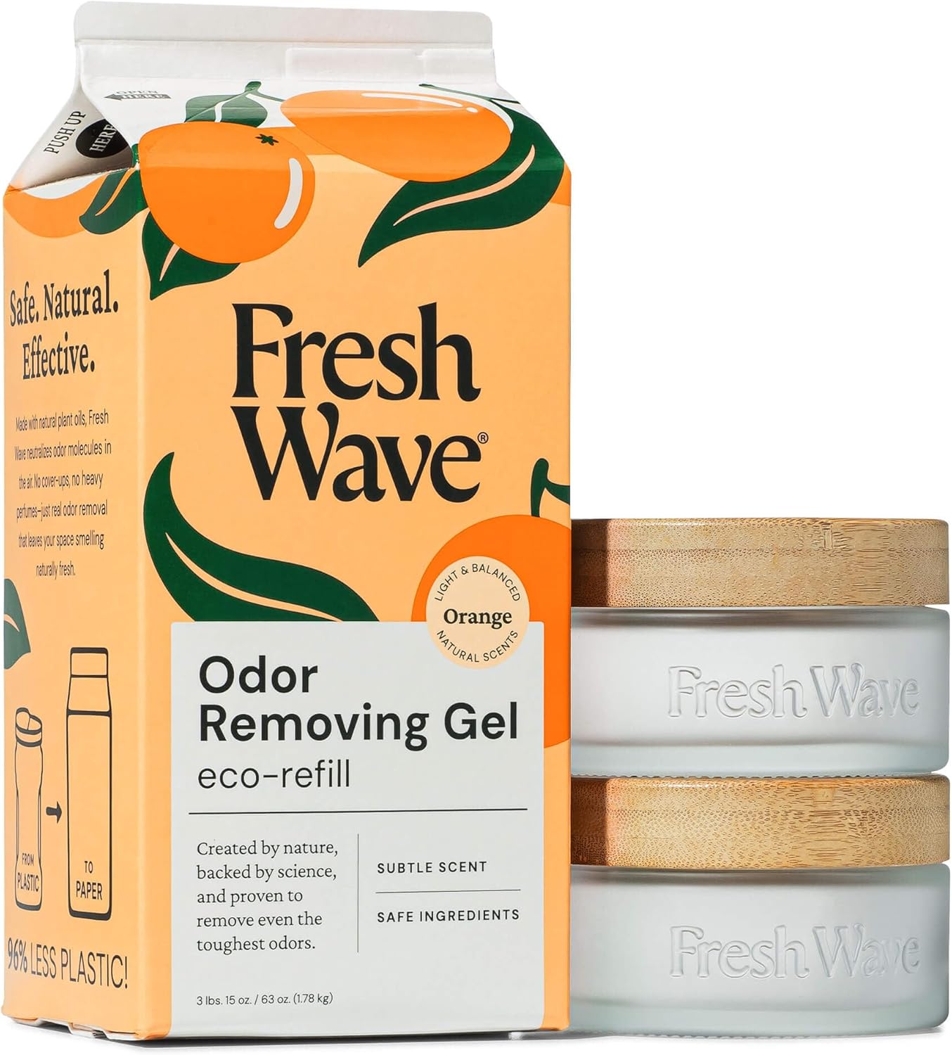 Fresh Wave Odor Removing Gel Eco-Refill, 63 oz. Lavender Scent | 2 Empty Refillable Glass Jars | 2 Room Set - Image 13