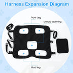 Shinylin Dog Carry Sling Emergency Backpack Pet Legs Support and Rehabilitation Dog Lift Harness Adjustable Lifting Straps Carrier for Senior Dogs Joint Injuries, Arthritis, Hiking, Skiing, Black(L) - Image 7