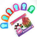 Tallsocne temporary hair chalk for kids front view packaging showcasing six colorful sticks
