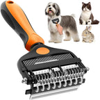 3-in-1 Professional Pet Grooming Brush for Dogs & Cats - Dematting Comb, Undercoat Rake & Deshedding Tool for Long & Short Hair, Heavy Shedding & Matted Fur (Blue) - Image 10