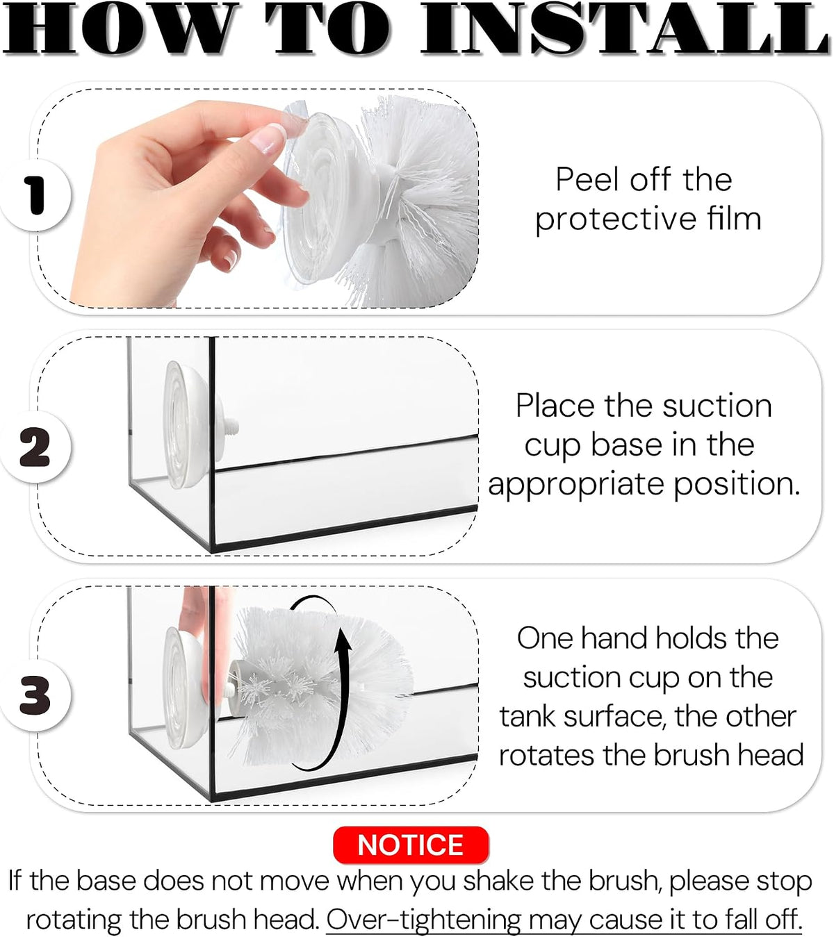 Neacus turtle brush detached showing the versatile design used for cleaning small pet habitats.