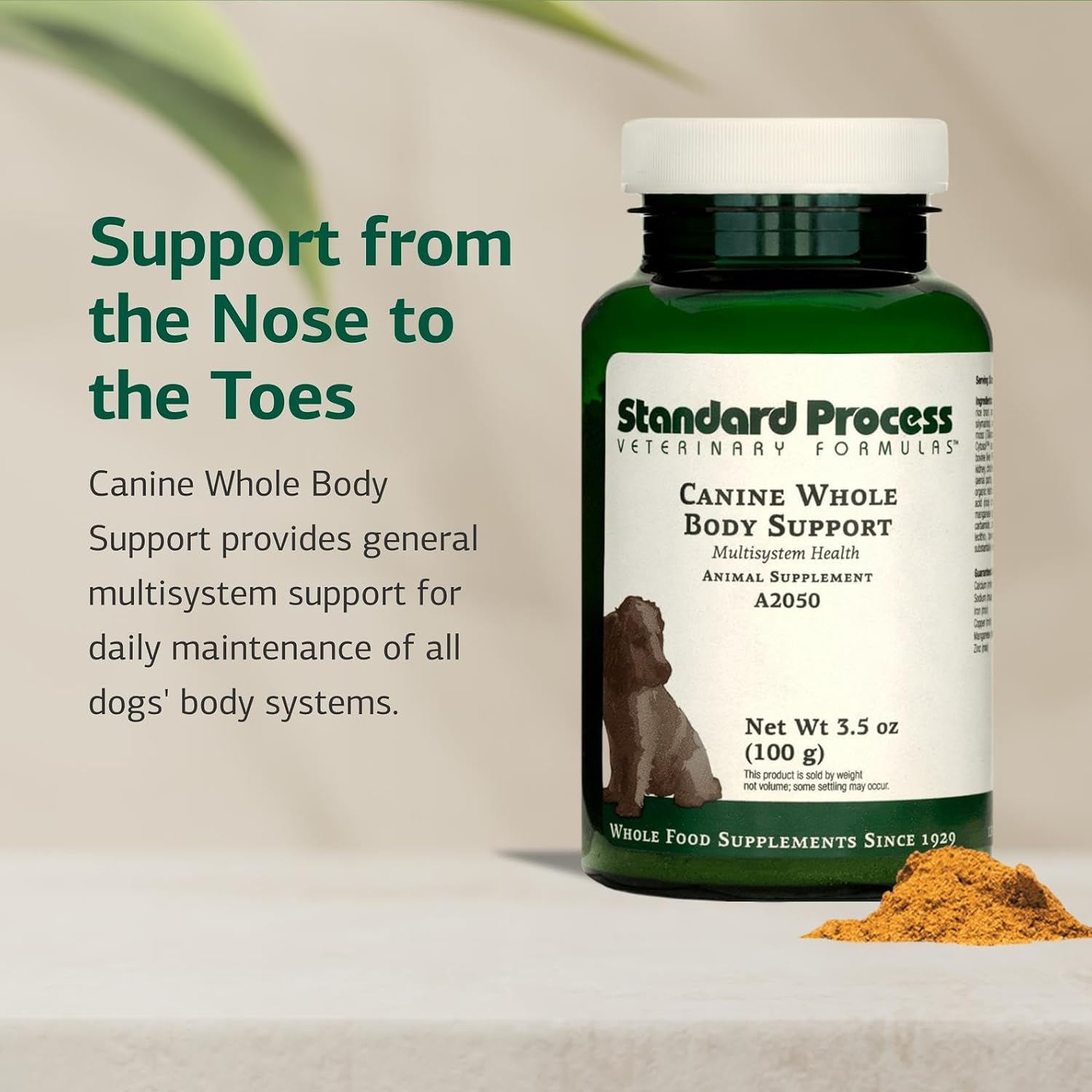 Canine Whole Body Support supplement 100 gram bottle
