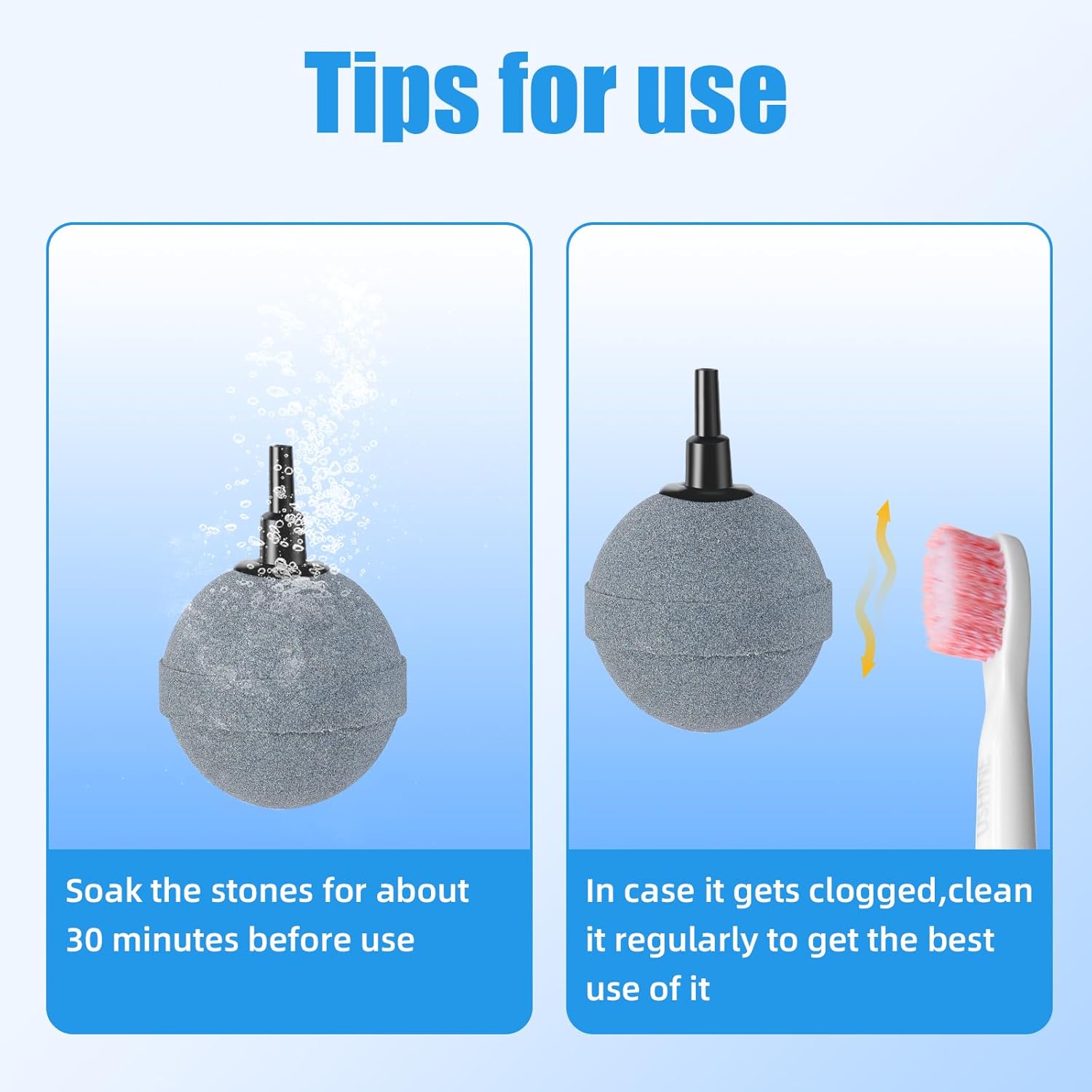Aquaneat heavy duty pond air stone kit for winter freeze prevention packaging view