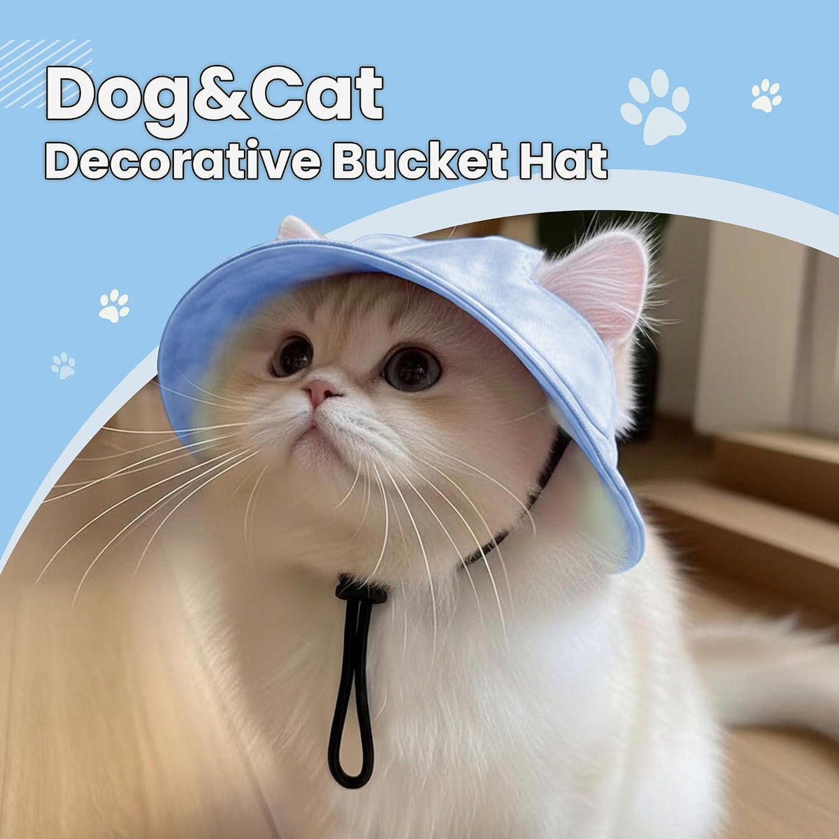 Close up of FindXeink pet sun hat showing ear hole design