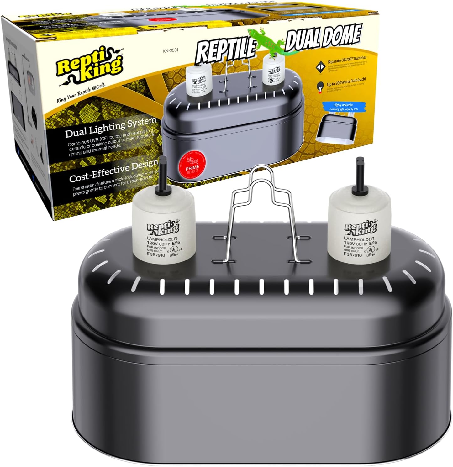 Reptile Light Fixture, 5.5'' Standard Dome for Reptile Basking Bulb Light/Heat Lamp/Ceramic Heat Emitter, 5.5 Inch Light Dome - Image 10