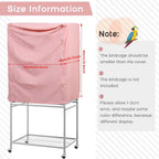 Parrot cage shade showing front flap access
