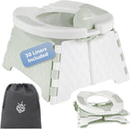 Jool Baby portable potty training chair in sage color front view