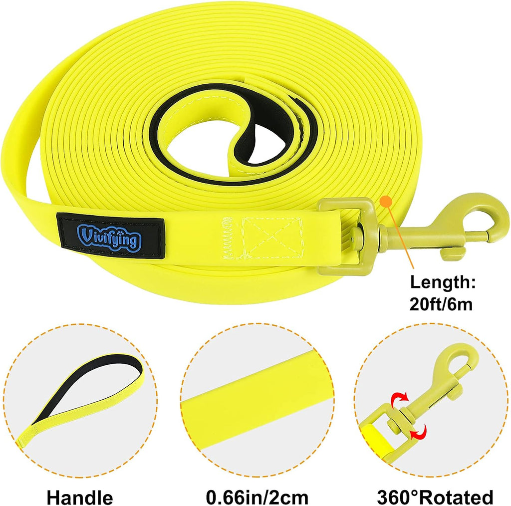 Vivifying waterproof dog leash coiled up neatly showing thickness and texture