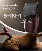 Premium pet grooming kit inside its sturdy storage carrying case