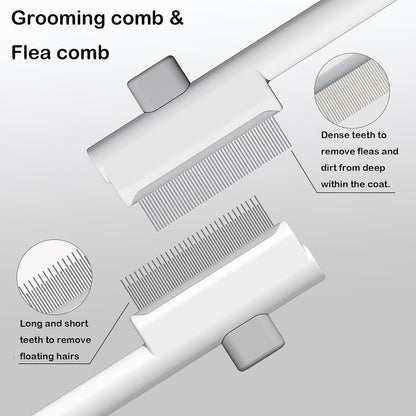 Stainless steel flea comb for pet parasite removal