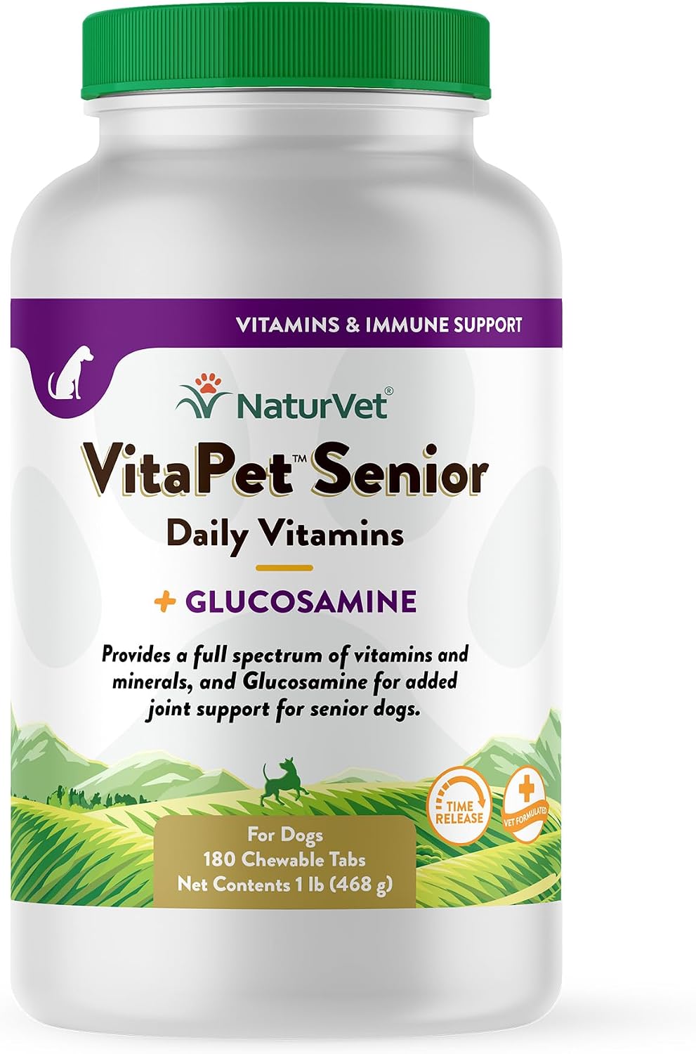 NaturVet VitaPet Senior Daily Vitamin Dog Supplements Plus Glucosamine - Includes Full-Spectrum Vitamins, Minerals - Joint Support for Older, Active Dogs - 120 Ct. Soft Chews - Image 9