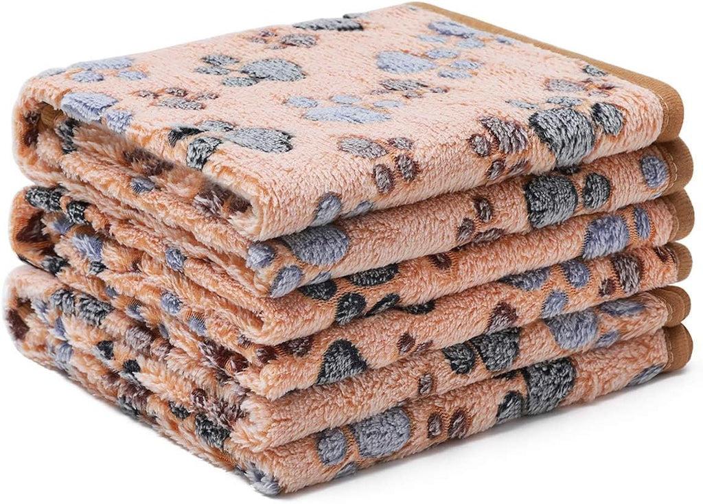 Luciphia 1 Pack 3 Blankets Super Soft Fluffy Premium Fleece Pet Blanket Flannel Throw for Dog Puppy Cat Paw Brown/Pink/White Small(23x16 inch) - Image 10