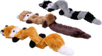 Authentic ZippyPaws unstuffed squeaky dog toys pack displayed flat on a clean surface