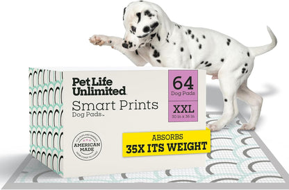 Pet Life Unlimited Smart Prints XXL Puppy Pads for Dogs, Potty Training Pee Pads, 32 Count, 30" x 36", Leak-Proof, Super Absorbent, Quick-Dry, Patterned Pads with Odor Control, Made in USA - Image 15