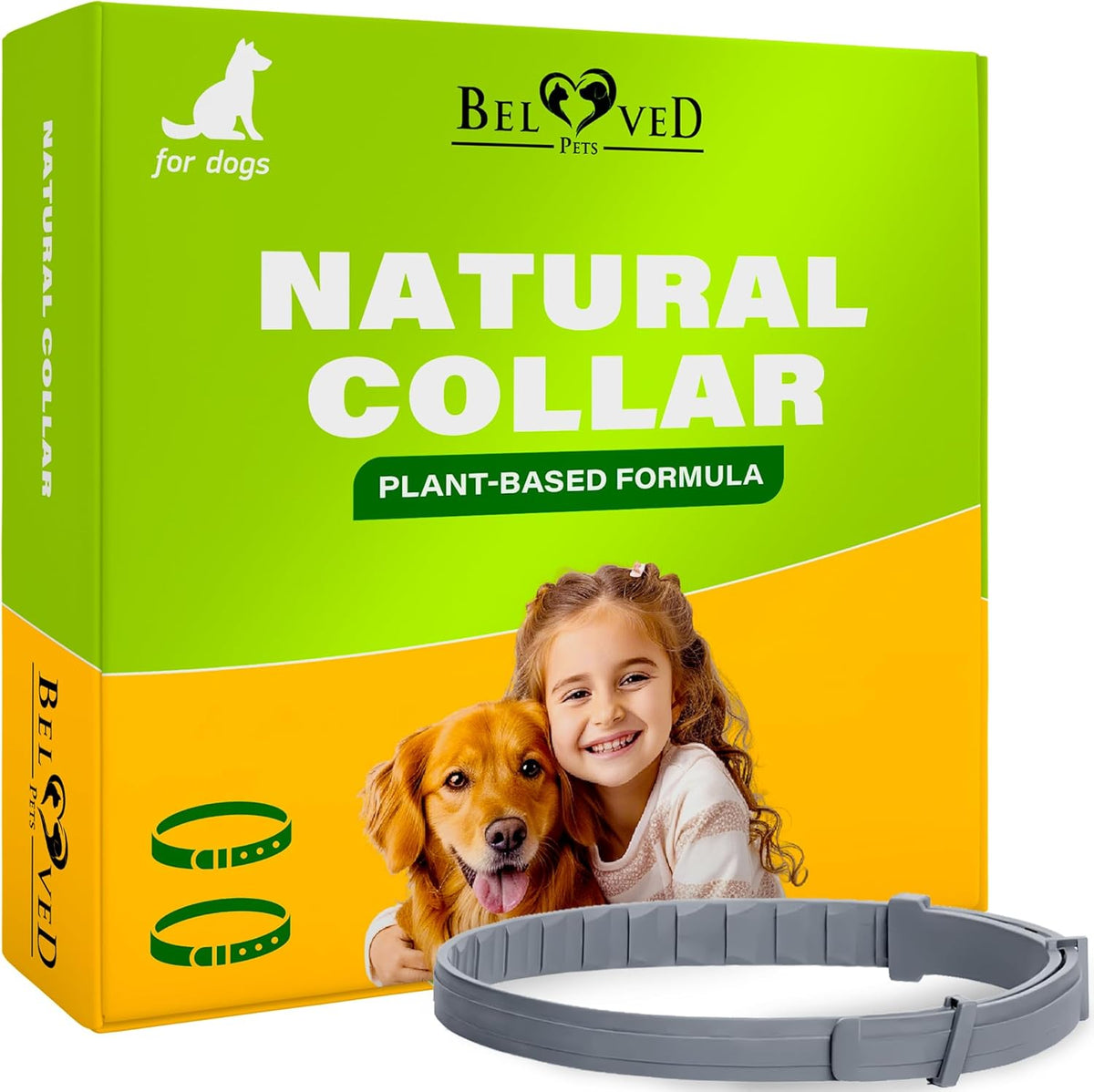 Beloved Pets plant-based dog collar front view packaging