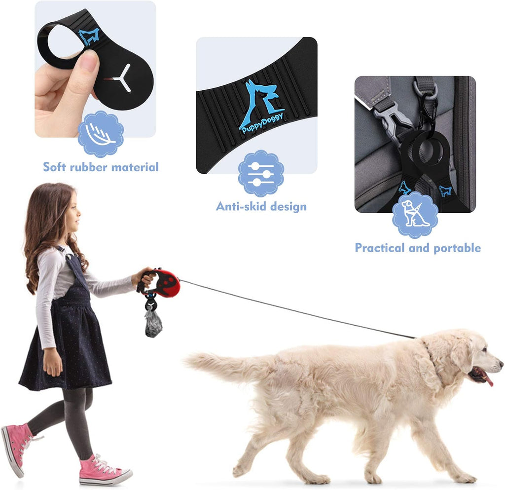 PuppyDoggy flexible figure eight waste bag holder showing anti skid internal bars