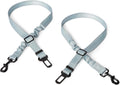 Amazon Basics adjustable dog seat belt with travel bowl front view
