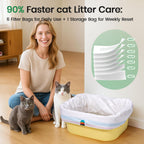 Convenient hidden drawstring pull strap on the leakproof disposable pet waste management bag.