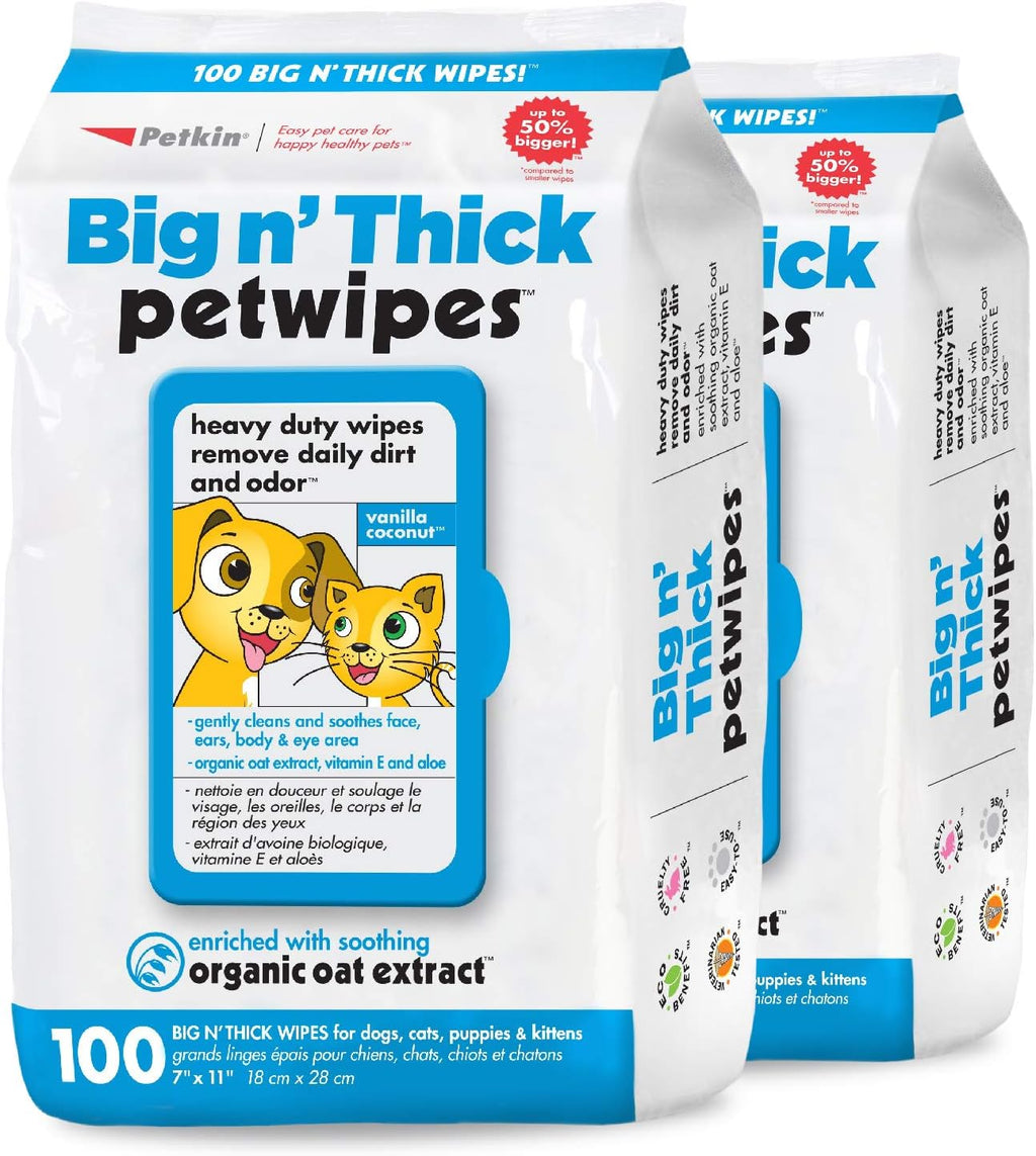 Petkin Pet Wipes for Dogs and Cats, 400 Wipes - Large Pet Wipes for Dogs and Cats - Cleans Ears, Face, Butt, Body and Eye Area - Convenient, Ideal for Home or Travel - 4 Packs of 100 Wipes - Image 10
