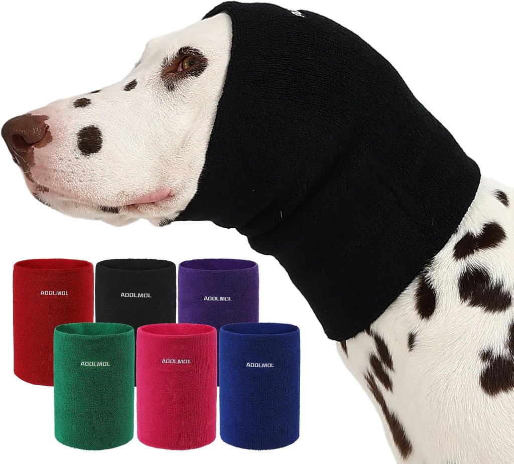 Dog & Cat Calming Hoodie - Soft Double-Layer Ear and Neck Cover for Anxiety Relief & Noise Protection, Elastic Pet Head Wrap for Grooming, Bath, Drying & Fireworks - Image 11